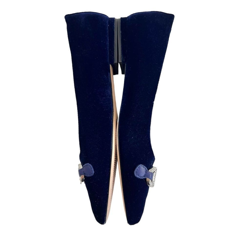Lauren Ralph Lauren Lilah Blue Velvet Ballet Flats - Picture 7 of 13